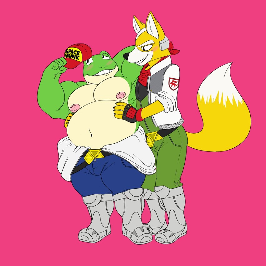 fox mccloud and slippy toad (nintendo and etc) created by wolfbuns