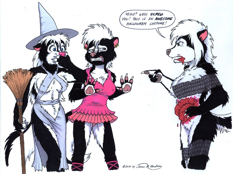 lori, natasha, and onyx (halloween) created by james m hardiman