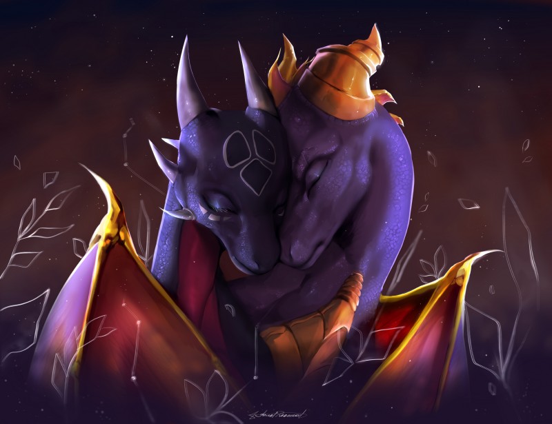 cynder and spyro (the legend of spyro and etc) created by yanatkach