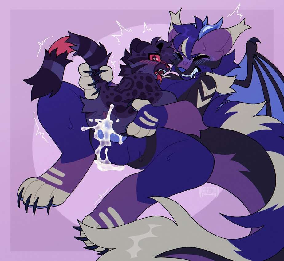 ahegao andromorph animal_genitalia anthro anthro_on_anthro anthro_penetrated anthro_penetrating anus back_wings big_tail blue_body blush blush_lines bodily_fluids breasts claws cum cum_inside cum_splatter dominant dominant_female drooling duo ears_back ejaculation female forked_tongue fur genital_fluids genitals gynomorph heart_eyes heart_symbol horn intersex knot knotted_penis leaking_cum looking_pleasured lying male male/female markings motion_lines on_back on_front penetration penis pivoted_ears purple_body raised_tail saliva sheath size_difference spots spotted_markings striped_markings striped_tail stripes submissive submissive_male tail tail_grab tail_markings tongue vulva wings pitstopcheetah mythology canid canine canis cheetah dragon felid feline hybrid mammal mythological_creature mythological_scalie scalie wolf absurd_res hi_res trans_(lore) trans_man_(lore) trans_woman_(lore)