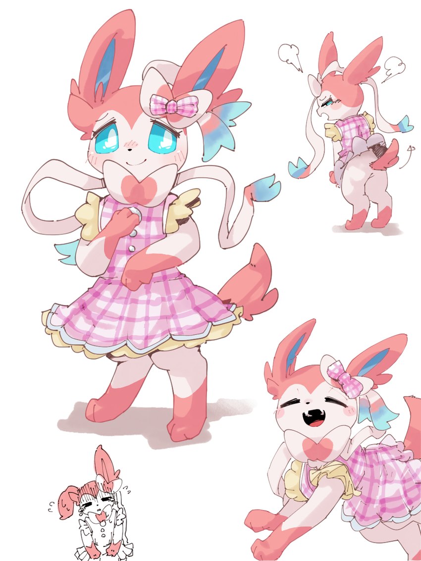 checkered style sylveon (pokemon unite and etc) created by netchy boo