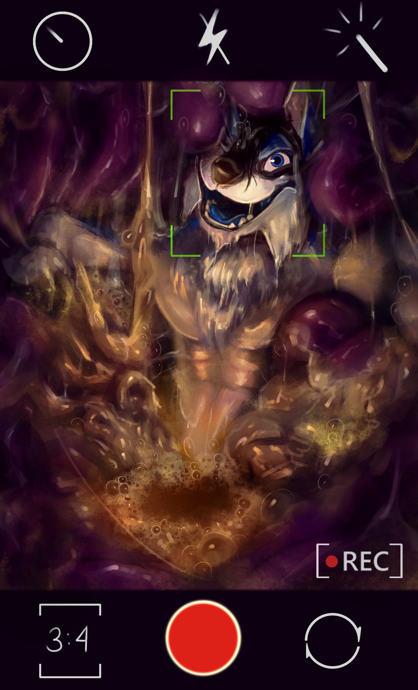 anthro anthro_pred anthro_prey blue_body blue_eyes blue_fur blue_tongue bodily_fluids bodily_fluids_drip camera camera_hud camera_view chyme detailed_background detailed_internal dripping fangs foam food food_in_stomach fully_inside fur goo_drip grin grinning_at_viewer guts horn inside_stomach internal larger_anthro larger_male larger_pred looking_at_viewer male male/male male_pred male_prey muscular muscular_anthro muscular_male organs phone_screen purple_body purple_flesh purple_insides purple_internal recording recording_device recording_video red_eyes saliva saliva_drip saliva_string sharp_teeth size_difference slime smaller_male smile soft_vore spiked_tail spikes spikes_(anatomy) stomach stomach_acid tail teeth tongue unseen_pred vore wet wet_body white_body white_fur willing_pred willing_prey koshquasar mythology ajax_(ajaxk) devourer_(razor_koopa) canid canine canis domestic_dog dragon goo_creature goo_dragon husky mammal mythological_creature mythological_scalie nordic_sled_dog scalie spitz 2025 absurd_res digital_media_(artwork) hi_res