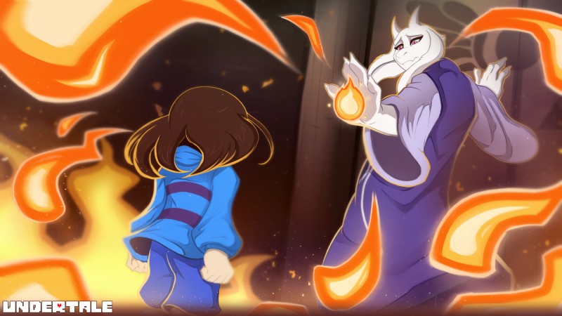 frisk and toriel (undertale (series) and etc) created by scappo