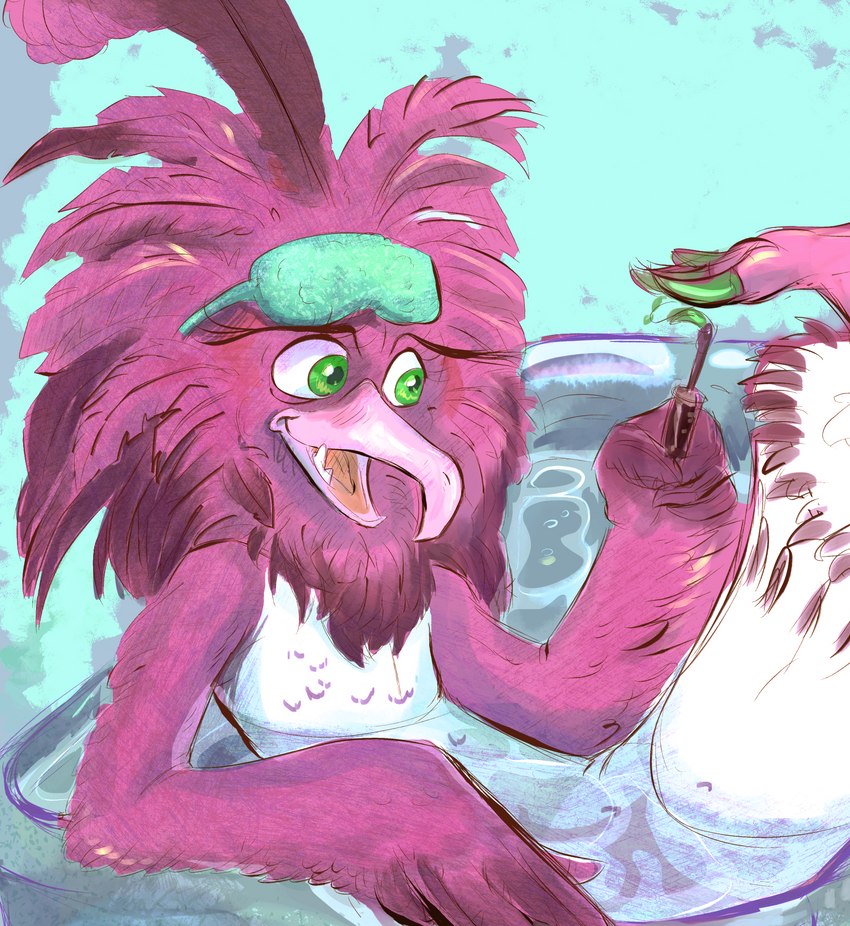 anthro avian_feet feet female ice lying painting_nails solo swimming_pool talons toes pencilforge angry_birds rovio_entertainment sega the_angry_birds_movie zeta_(angry_birds) accipitrid accipitriform avian bird eagle hi_res