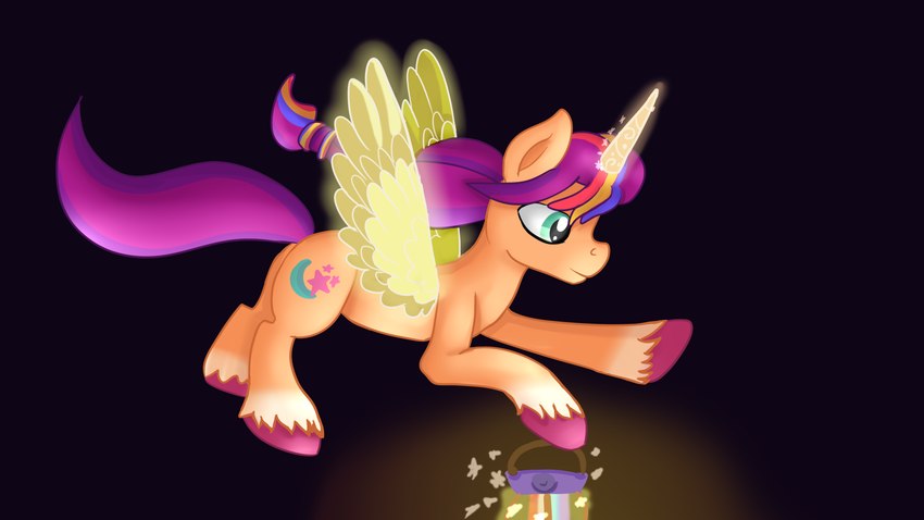 artificial_alicorn augmented female horn magic magic_horn magic_wings race_swap solo wings jbond hasbro mlp_g5 my_little_pony my_little_pony:_a_new_generation mythology race_swap_(mlp) sunny_starscout_(mlp) earth_pony equid equine horse mammal mythological_creature mythological_equine pegasus pony winged_unicorn 16:9 hi_res widescreen