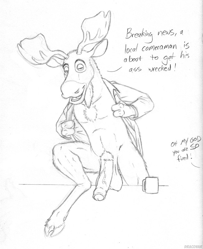 anthro antlers balls bedroom_eyes bottomless clothed clothing dialogue foreskin front_view genitals half-closed_eyes half-erect hooves horn humanoid_genitalia humanoid_penis long_penis male narrowed_eyes offscreen_character open_clothing open_shirt open_topwear partially_retracted_foreskin penis pubes saggy_balls seductive shirt solo step_pose talking_to_viewer text topwear vein veiny_penis dracovar_valeford disney zootopia peter_moosebridge deer mammal moose new_world_deer english_text graphite_(artwork) greyscale hi_res monochrome traditional_media_(artwork)