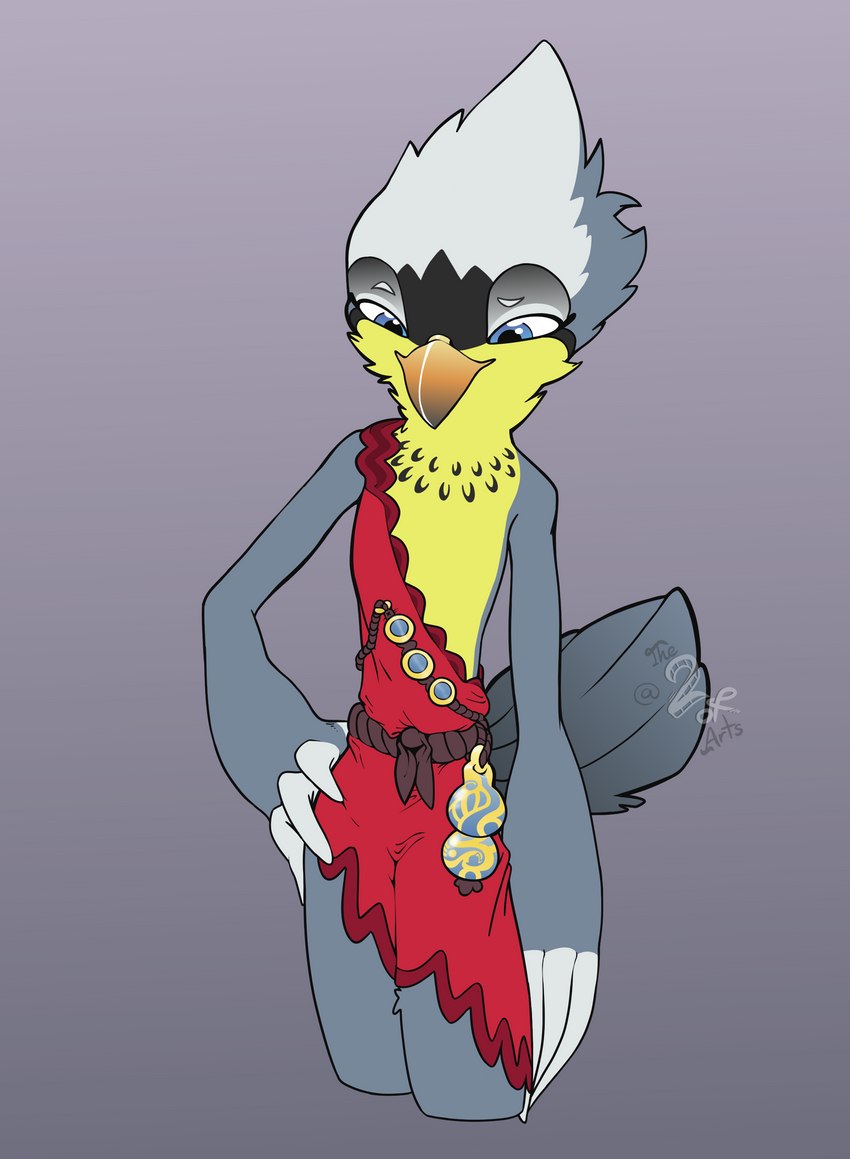 anthro beak clothed clothing crossdressing dress feathers femboy simple_background solo tail tail_feathers adamb/t2oa julian_(adamb/t2oa) avian bird canada_warbler new_world_warbler oscine passerine warbler 2022 absurd_res hi_res signature male_(lore)