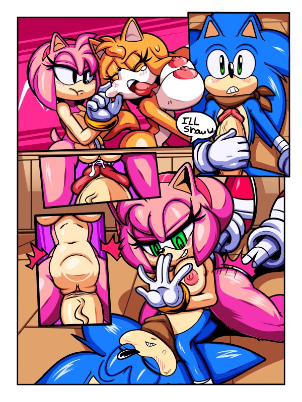 abdominal_bulge anthro big_breasts big_penis breasts dialogue dominant dominant_female female genitals group group_sex huge_breasts huge_penis male male/female male_penetrating nipples penetration penis sex speech_bubble text threesome trio vaginal vaginal_penetration cloudz superbunnygt sega sonic_boom sonic_the_hedgehog_(series) amy_rose sonic_the_hedgehog zooey_the_fox canid canine eulipotyphlan fox hedgehog mammal 3:4 absurd_res comic digital_media_(artwork) english_text hi_res