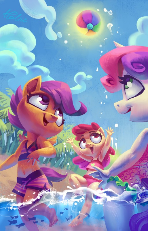apple bloom, cutie mark crusaders, scootaloo, and sweetie belle (friendship is magic and etc) created by holivi