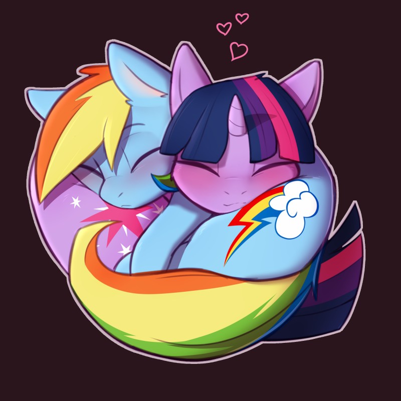 rainbow dash and twilight sparkle (friendship is magic and etc) created by pudgeruffian