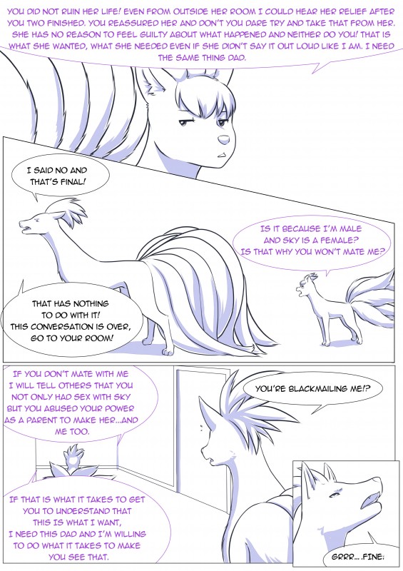 ambiguous_gender blackmail dialogue doors evolutionary_family feral inside male simple_background standing text white_background young young_ambiguous young_feral aogami nintendo pokemon generation_1_pokemon ninetales pokemon_(species) vulpix 2017 absurd_res comic english_text hi_res monochrome father_(lore) parent_(lore) son_(lore)