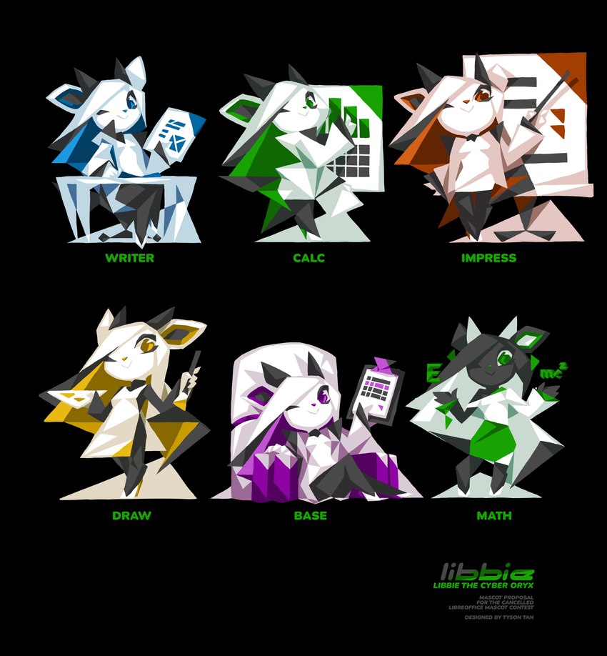 anthro black_clothing black_leggings black_legwear chair chibi clothing desk dress female fur furniture hair horn leggings legwear long_hair mascot math office_chair office_lady painting_(action) presentation simple_background sitting solo spreadsheet swivel_chair table text three-quarter_view transparent_background white_body white_clothing white_dress white_fur white_hair tyson_tan spirit_animals_in_disguise libbie antelope arabian_oryx bovid grazing_antelope mammal oryx 2017 absurd_res alpha_channel digital_media_(artwork) english_text hi_res krita_(artwork) model_sheet signature