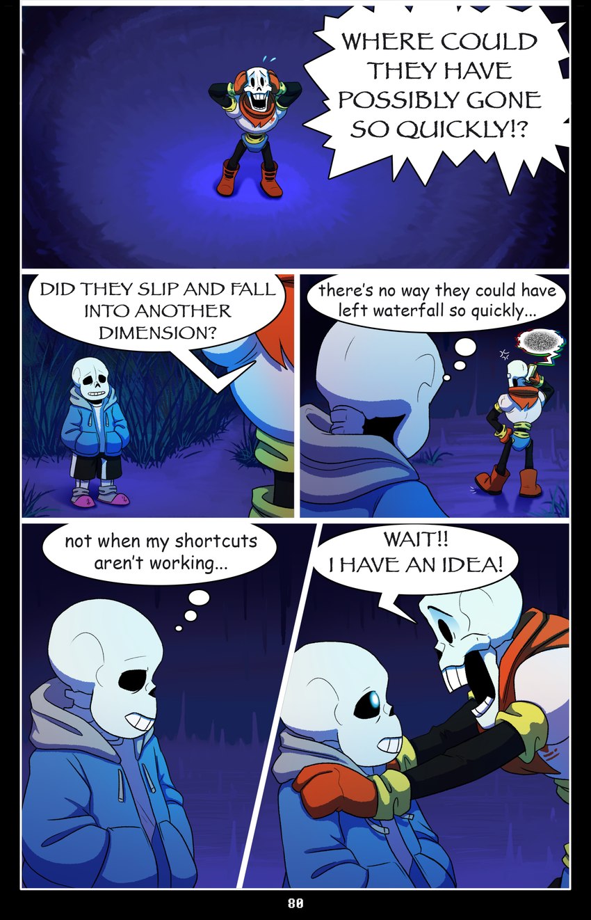 papyrus and sans (undertale (series) and etc) created by absolutedream