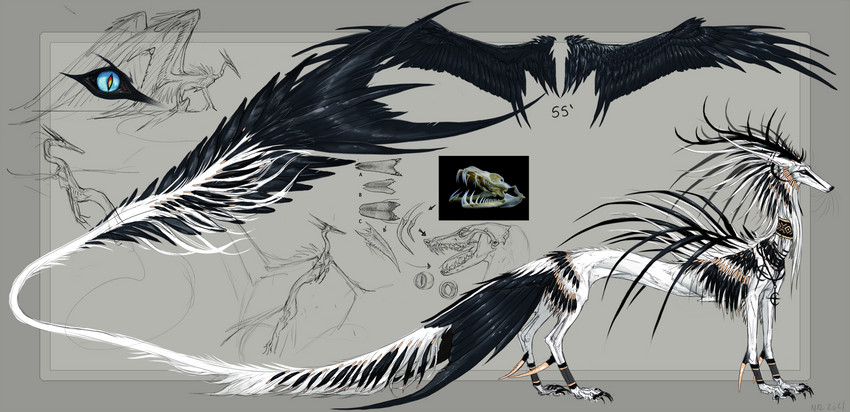 ambiguous_gender feathered_wings feathers feral solo wings nukerooster fallion arch_(nukerooster) 2021 digital_media_(artwork) hi_res male_(lore)