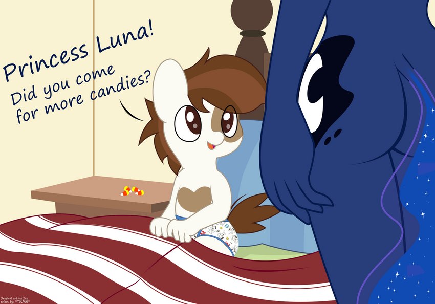 anthro bed bedroom butt clothing duo female furniture horn male male/female nude underwear wings young young_anthro third-party_edit tolpain zev friendship_is_magic hasbro my_little_pony mythology peanuts_(comic) pipsqueak_(mlp) princess_luna_(mlp) snoopy equid equine horse mammal mythological_creature mythological_equine pony winged_unicorn absurd_res hi_res