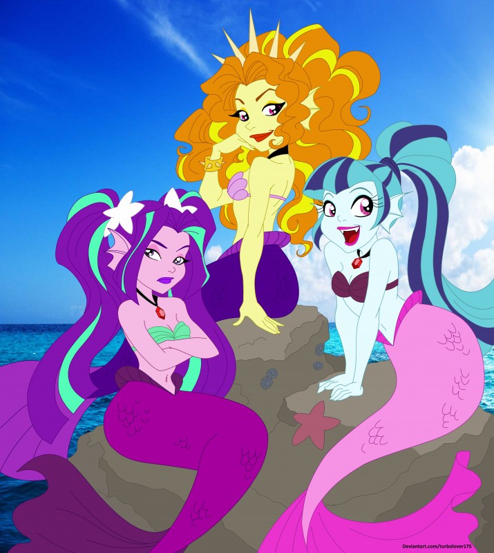 blue_hair bra breasts cleavage clothed clothing fangs female group hair jewelry lipstick makeup necklace orange_hair pendant pigtails ponytail pose purple_eyes purple_lipstick red_lipstick rock seashell_bra sitting split_form teeth text underwear v_bangs turbolover175 equestria_girls hasbro my_little_pony adagio_dazzle_(eg) aria_blaze_(eg) sonata_dusk_(eg) ambient_arthropod ambient_barnacle ambient_crustacean ambient_sealife ambient_starfish animal_humanoid arthropod asterozoan barnacle crustacean echinoderm fish fish_humanoid humanoid marine marine_humanoid maxillopod merfolk siren starfish 2018 absurd_res hi_res url