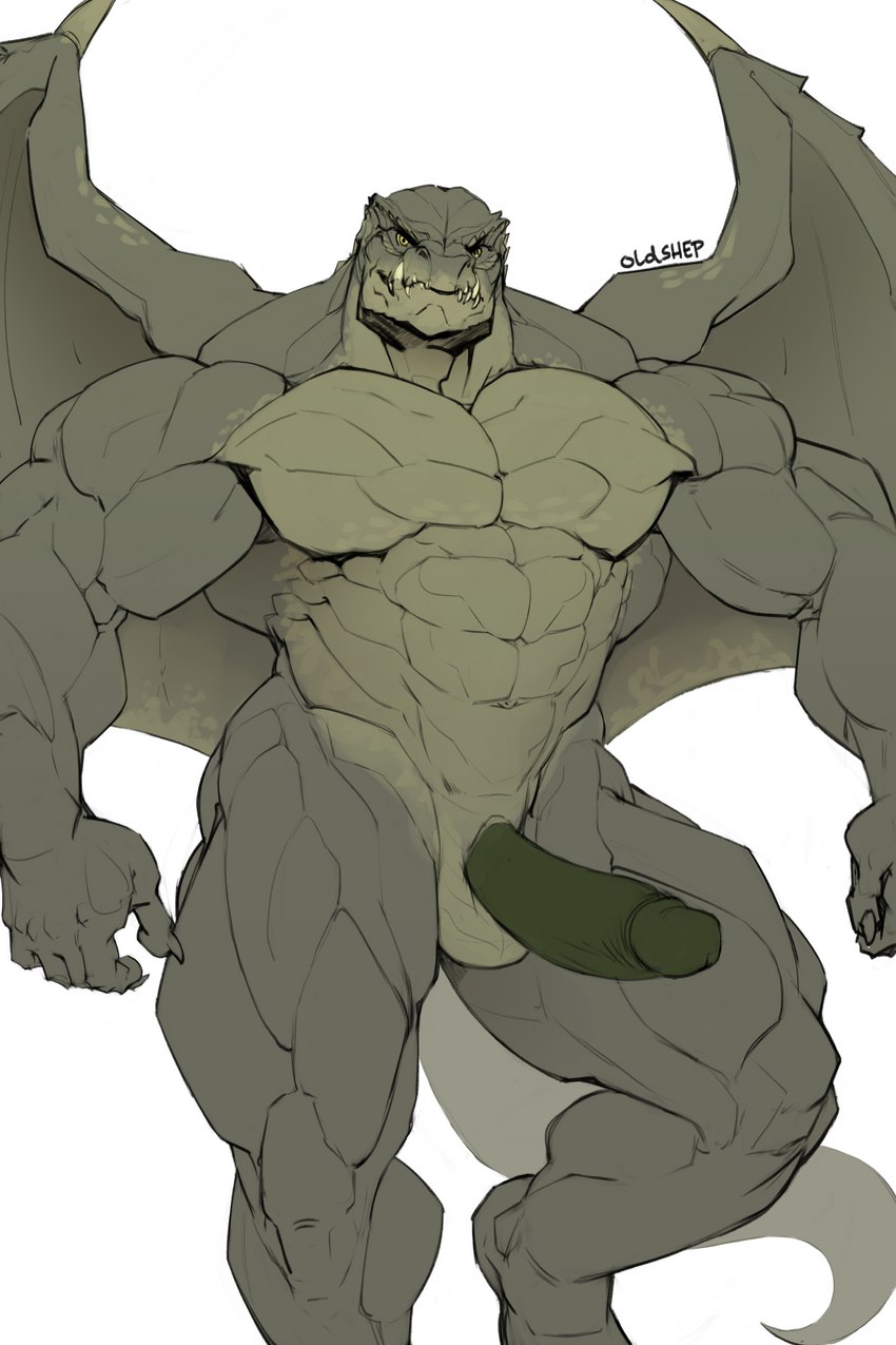 abs anthro balls barazoku biceps big_muscles big_penis claws darkened_genitalia darkened_penis deltoids erection genitals huge_muscles huge_penis huge_thighs humanoid_genitalia humanoid_penis looking_at_viewer male muscular muscular_anthro muscular_male navel non-mammal_balls nude obliques pecs penis quads scales simple_background smile solo standing teeth thick_penis thick_thighs white_background wings oldshep jupiter_ascending greeghan alien sargorn scalie 2022 2:3 hi_res signature