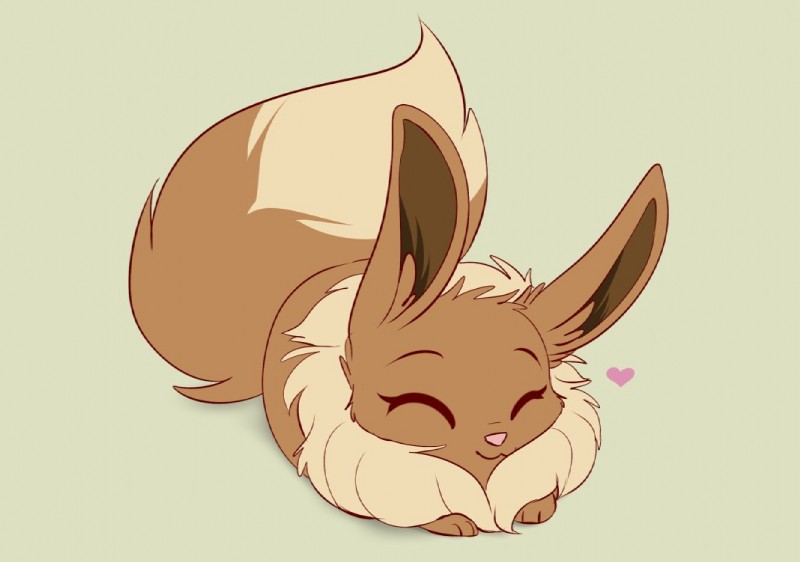 brown_body brown_fur eyes_closed female feral fur smile solo dvixie nintendo pokemon eevee generation_1_pokemon pokemon_(species) 2019 digital_media_(artwork)