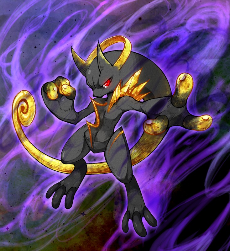 alternate_color ambiguous_gender anthro black_body pose red_eyes solo 救済 nintendo pokemon pokken_tournament generation_6_pokemon legendary_pokemon mega_evolution mega_mewtwo mega_mewtwo_y pokemon_(species) shadow_mewtwo shadow_pokemon hi_res