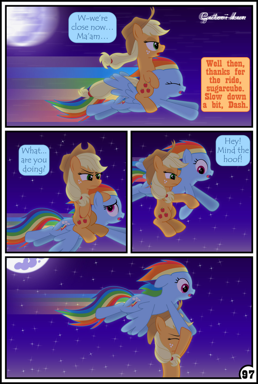 applejack and rainbow dash (friendship is magic and etc) created by gutovi-kun
