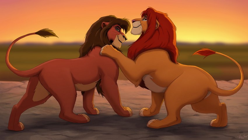 kovu and simba (the lion king and etc) created by reallynxgirl