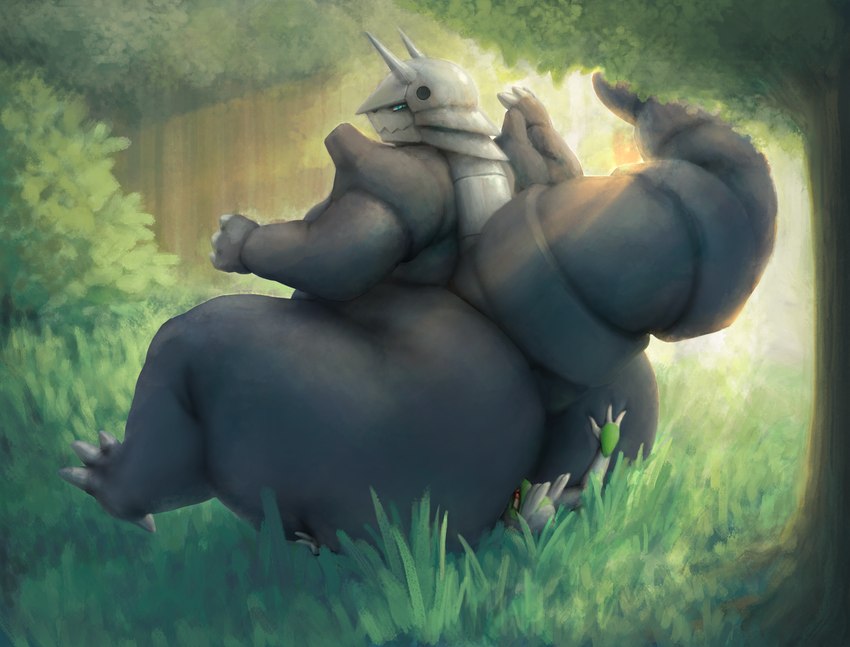 anthro big_butt bubble_butt butt curvy_figure dominant dominant_female duo facesitting female female_facesitting_male forced forest forest_background larger_female light male male/female nature nature_background nude obese outside overweight plant sitting sitting_on_another size_difference smothering sunlight tail thick_thighs tree voluptuous wide_hipped_female wide_hips thiccomode nintendo pokemon aggron generation_3_pokemon latios legendary_pokemon pokemon_(species) 2024 absurd_res hi_res