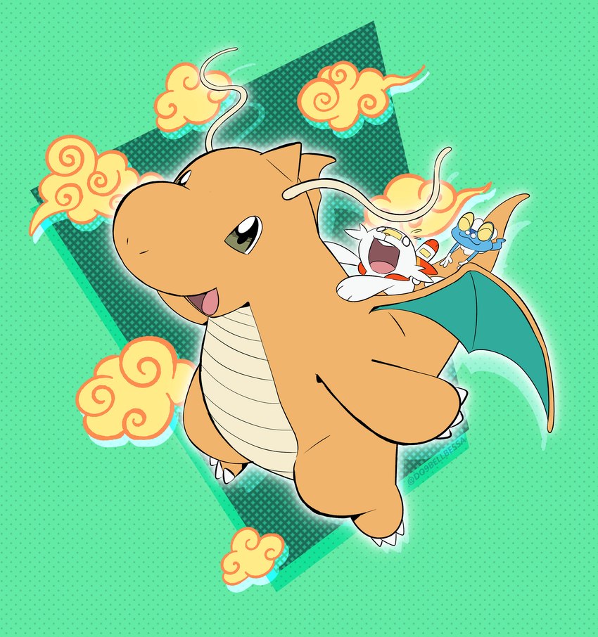 3_claws ambiguous_gender blue_body claws eyes_closed flying green_background grey_eyes group membrane_(anatomy) membranous_wings open_mouth open_smile orange_body simple_background smile trio white_body wings do9bessa nintendo pokemon dragonite froakie generation_1_pokemon generation_6_pokemon generation_8_pokemon pokemon_(species) scorbunny 2024 absurd_res hi_res