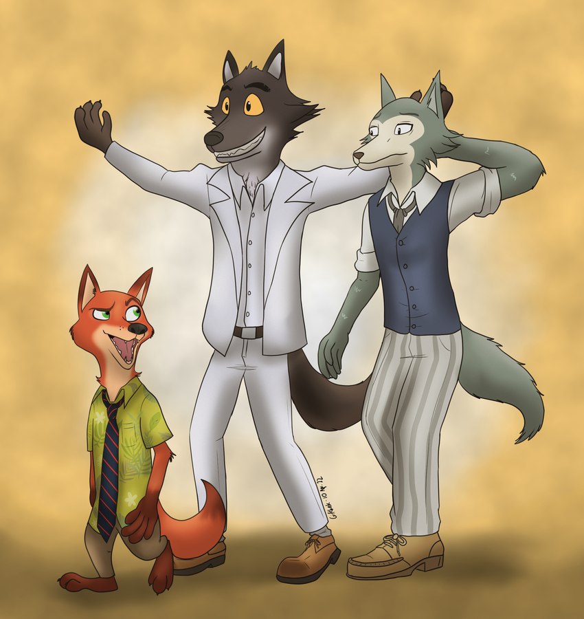 legoshi, mr. wolf, and nick wilde (the bad guys and etc) created by giftheck