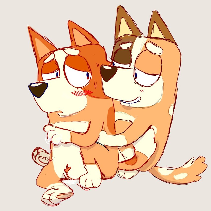 bingo heeler and chilli heeler (bluey (series)) created by poison prize