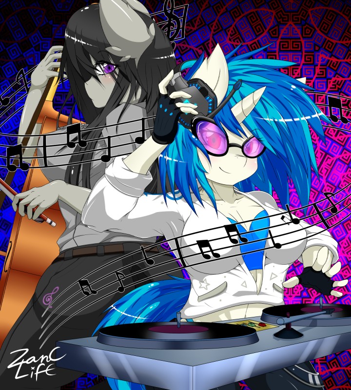 octavia and vinyl scratch (friendship is magic and etc) created by zanclife