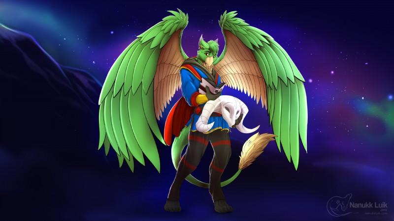 anthro beak book cape claws clothed clothing feathered_wings feathers looking_at_viewer male mask simple_background solo star wings nanukkluik mythology pyre supergiant_games reclus avian gryphon mammal mythological_avian mythological_creature 16:9 2019 digital_media_(artwork) hi_res widescreen