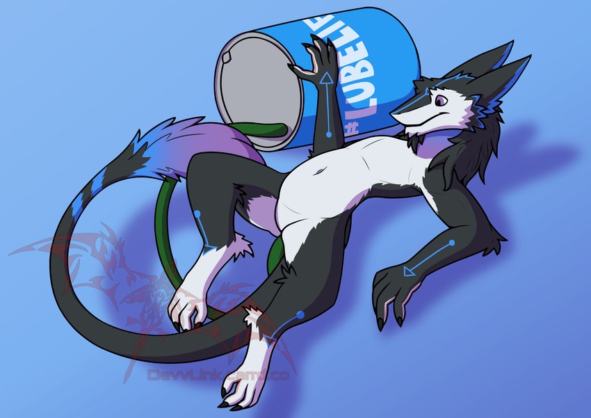 anal anal_penetration anthro belly hose hose_in_butt lube_container lube_in_ass lube_inflation lying male male_penetrated penetration solo tail tube tube_in_ass devv seleft_(tytolis) sergal absurd_res hi_res