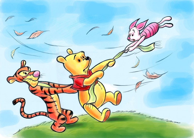 piglet, pooh bear, and tigger (winnie the pooh (franchise) and etc) created by zdrer456