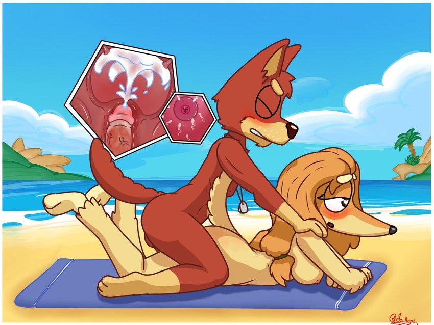 indy and rusty (bluey (series)) created by dokapi