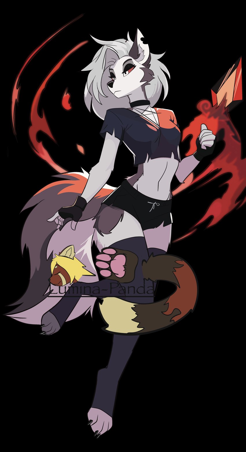 anthro female solo lumina-panda helluva_boss mythology loona_(helluva_boss) canid canid_demon canine demon hellhound mammal mythological_canine mythological_creature absurd_res alpha_channel distracting_watermark hi_res watermark