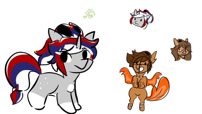 female feral group herm intersex male trio peridot_(artist) friendship_is_magic hasbro my_little_pony fan_character ozzy_maloo revol_sparks arthropod changeling equid equine horse mammal pony 16:9 hi_res widescreen