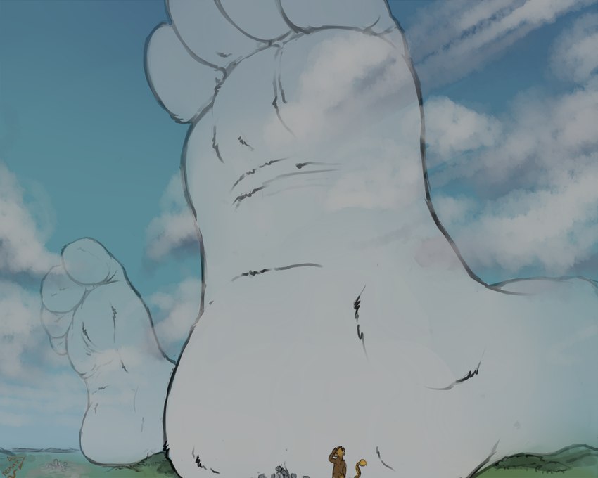 anthro atmospheric_perspective barefoot building building_destruction city city_crushing city_destruction cloud destruction duo extreme_size_difference feet foot_focus fur giga landscape_dwarfing larger_anthro larger_male low-angle_view macro male outside paws paws_only plantigrade size_difference size_tiering sky smaller_anthro smaller_male soles solo_focus tail toes white_body white_fur white_paws nommz mythology conejito nommz_(character) dragon furred_dragon furred_scalie lagomorph leporid mammal mythological_creature mythological_scalie rabbit scalie 2014 5:4