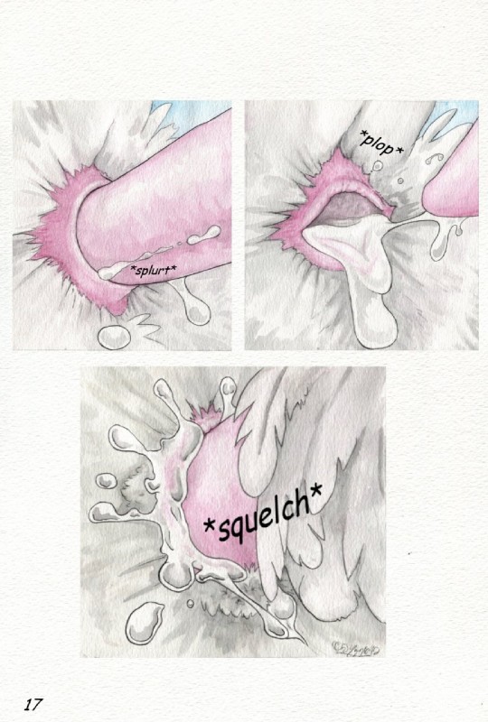 ambiguous_gender anal anal_penetration animal_genitalia anus bodily_fluids cloaca cloacal cloacal_penetration cum cum_inside duo erection feathers gaping gaping_anus genital_fluids genitals leaking_cum male penetration penis pull_out sex thrusting windpaw avian comic hi_res traditional_media_(artwork)