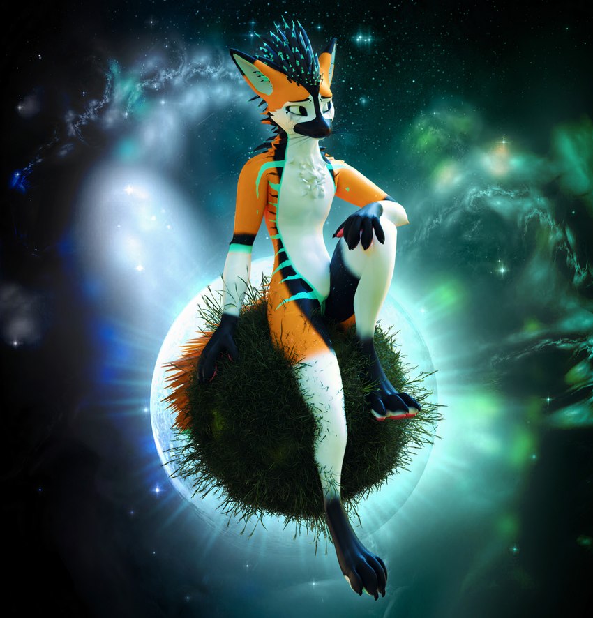 anthro bodily_fluids crying dream feet fur hair male relaxing sitting solo space tears lewdyroom vrchat lill_espion canid canine mammal rexouium 3d_(artwork) absurd_res blender_(artwork) digital_media_(artwork) hi_res widescreen