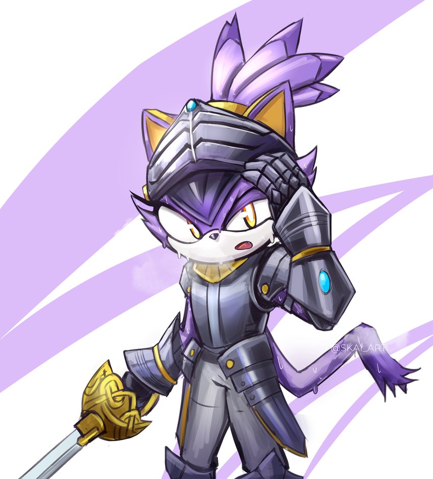 blaze the cat and sir percival (sonic the hedgehog (series) and etc) created by skai art