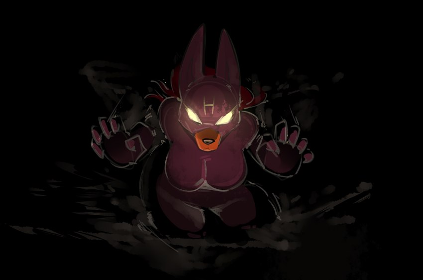 5_fingers anthro big_breasts black_clothing black_skinsuit breasts brown_body brown_fur clothing female fingers fur glowing glowing_eyes hair looking_at_viewer mask red_hair skinsuit snout solo superhero tight_clothing wearing_mask yellow_eyes zinnick amirah_(zinnick) canid canine canis jackal mammal 2024 hi_res