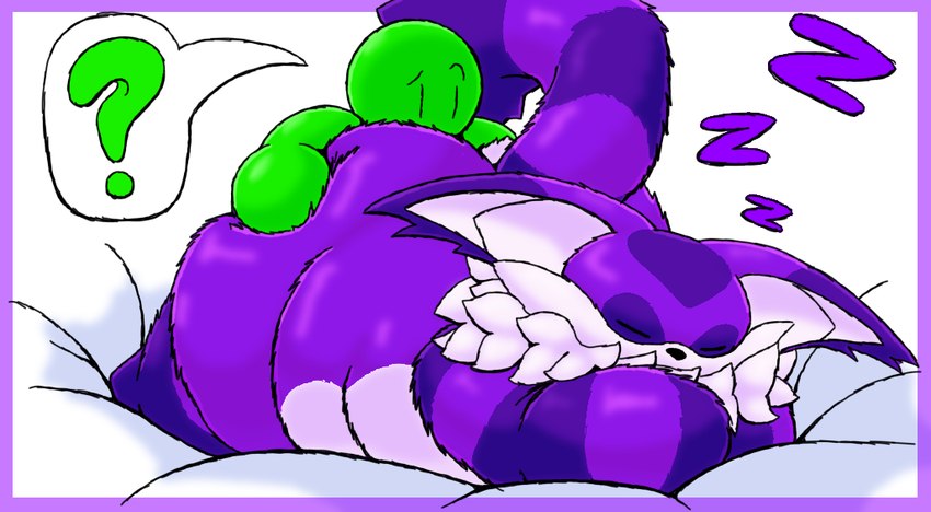 anthro bed butt butt_grab duo furniture green_body hand_on_butt lying lying_on_bed male on_bed on_butt on_front purple_body raised_tail size_difference sleeping tail afrothicc720 sega sonic_the_hedgehog_(series) big_the_cat domestic_cat felid feline felis human mammal 2021 digital_drawing_(artwork) digital_media_(artwork)