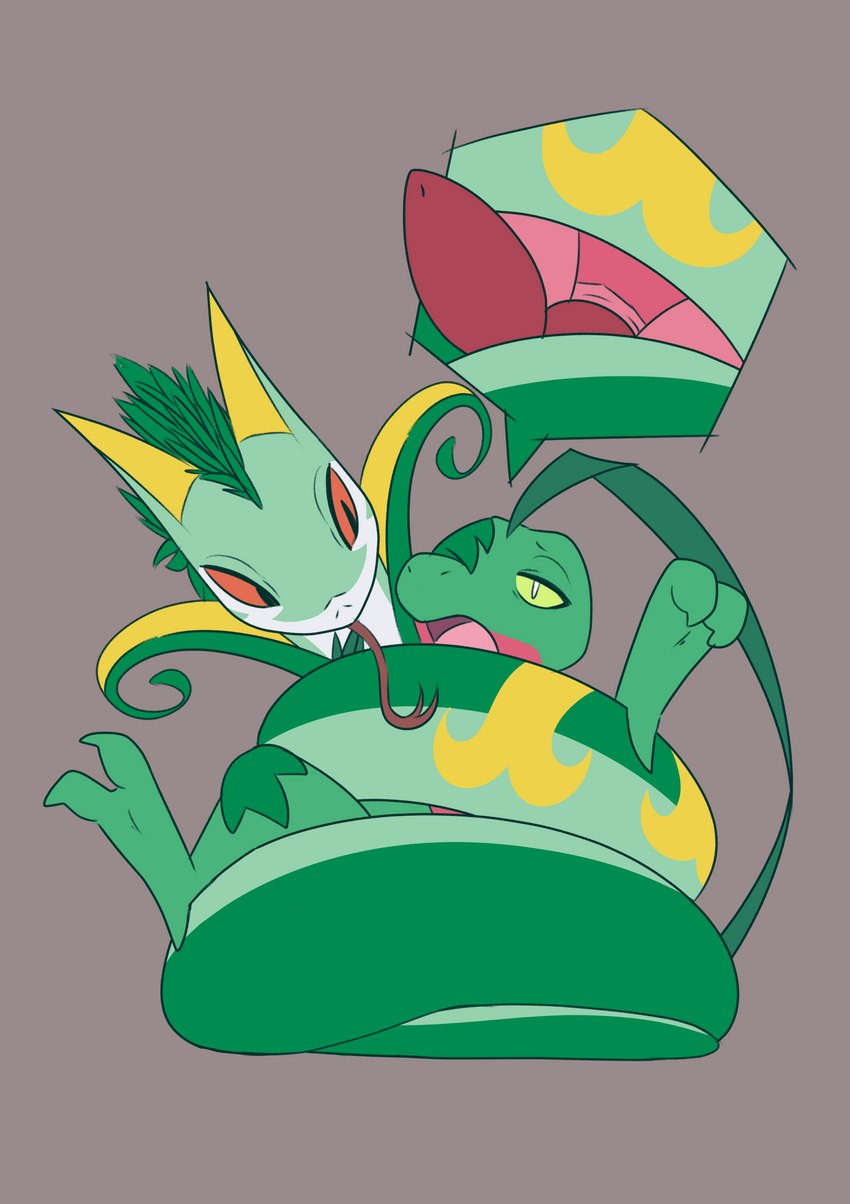 tracy and vector serperior (nintendo and etc) created by stargemmedampharos