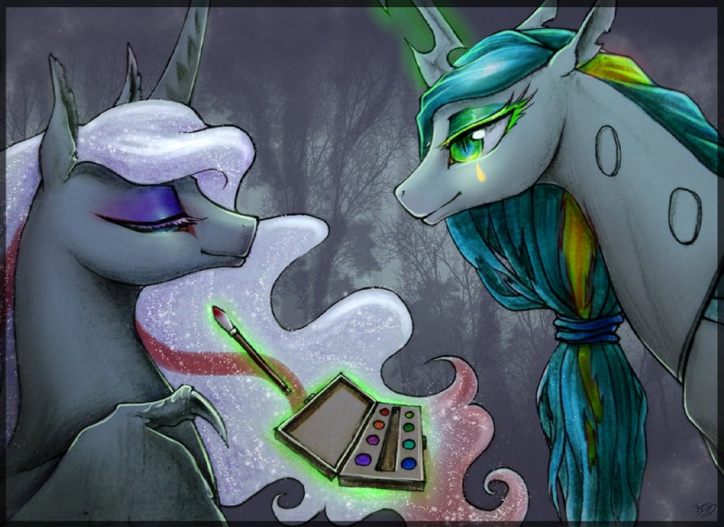 nightmare moon and queen chrysalis (friendship is magic and etc) created by begasuslu