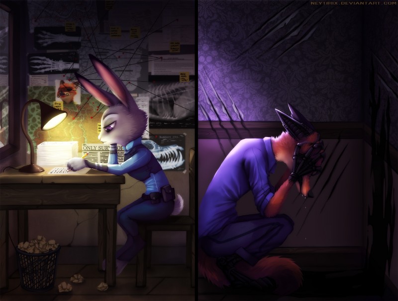 judy hopps and nick wilde (zootopia and etc) created by neytirix