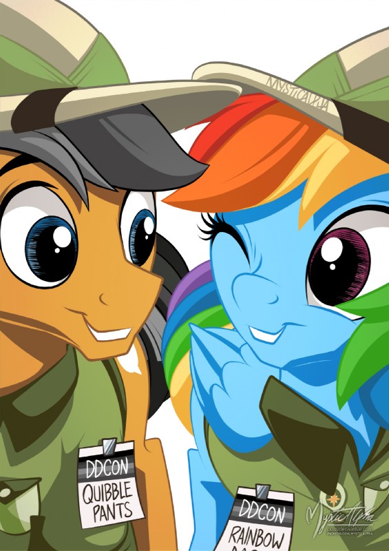 quibble pants and rainbow dash (friendship is magic and etc) created by mysticalpha
