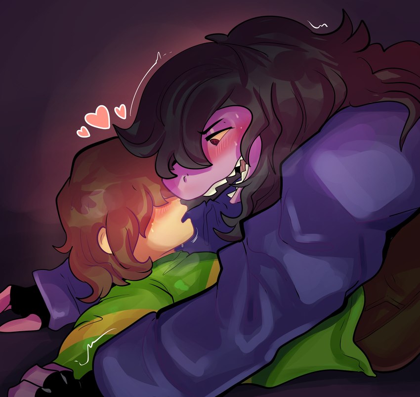 kris and susie (undertale (series) and etc) created by thedarkzircon