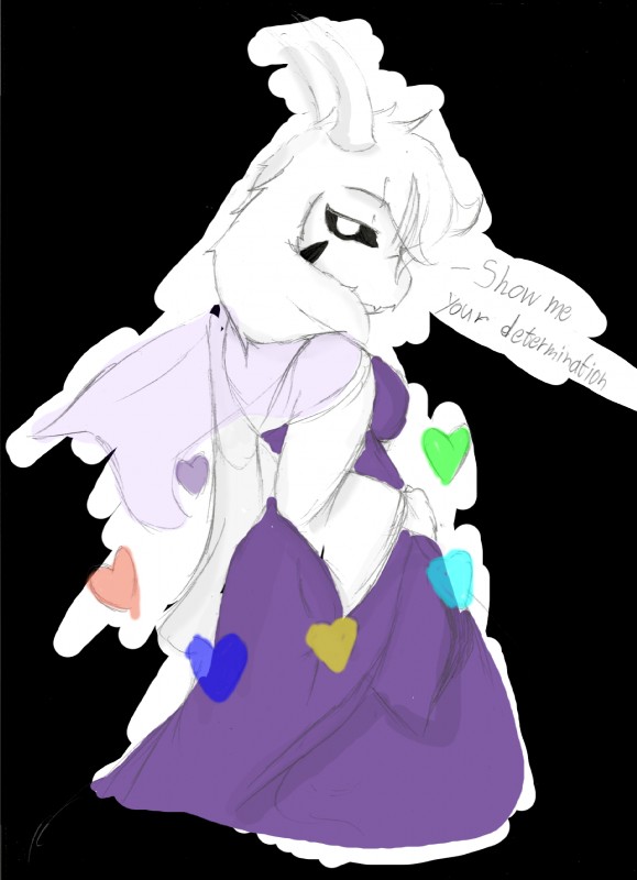 anthro biped black_sclera crossgender female floppy_ears heart_symbol horn long_ears mtf_crossgender simple_background solo text transparent_background sugarrusheyes undertale undertale_(series) asriel_dreemurr_(god_form) boss_monster_(undertale) bovid caprine mammal alpha_channel english_text hi_res