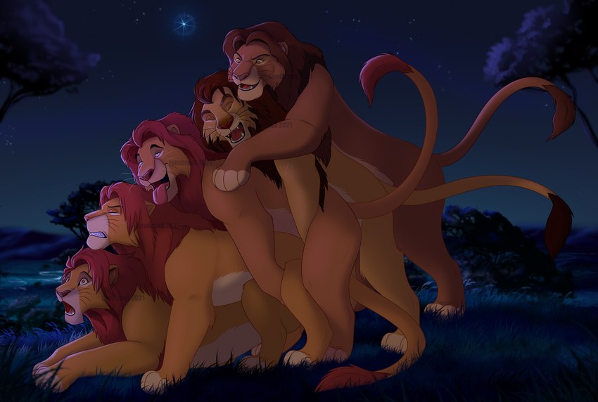 ahadi, kion, mohatu, mufasa, and simba (the lion guard and etc) created by lynxbrush