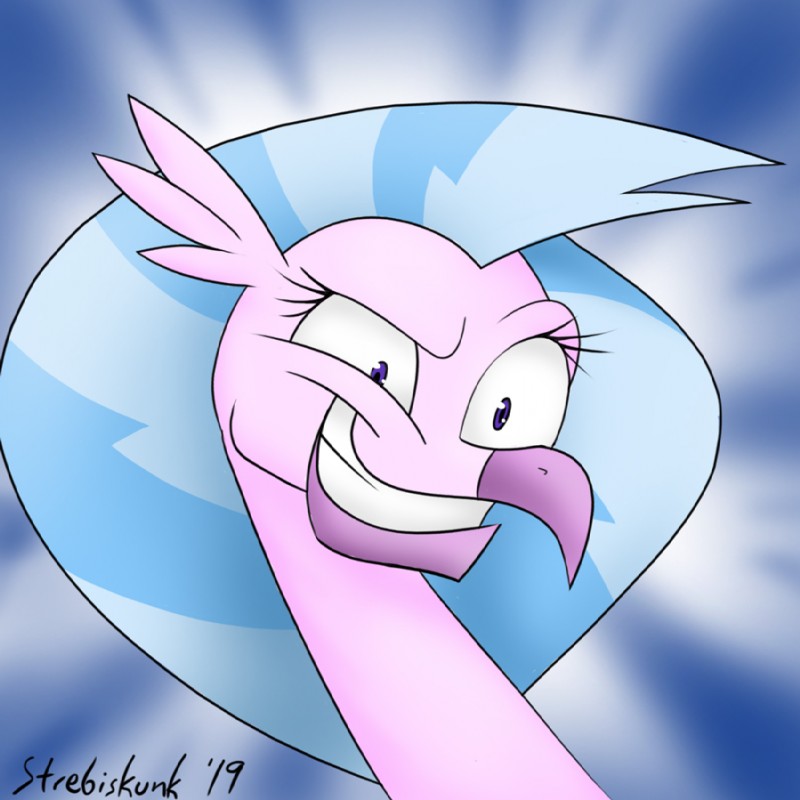 faic female purple_eyes smile solo strebiskunk european_mythology friendship_is_magic greek_mythology hasbro my_little_pony mythology silverstream_(mlp) avian hippogriff mythological_avian mythological_creature 1:1 2019 portrait